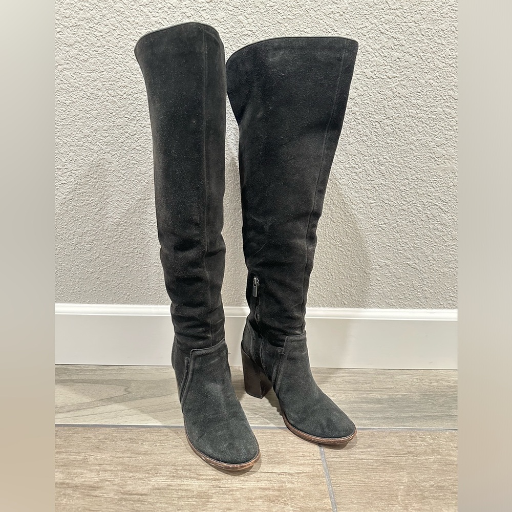 Vince Camuto Black Over-the-Knee Suede Boots Y2K Bratz